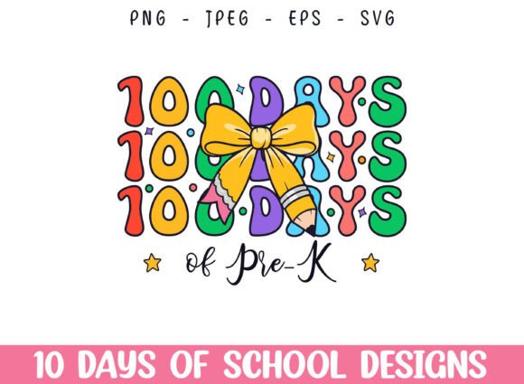 100 Days of Kindergarten Graphics for Crafts