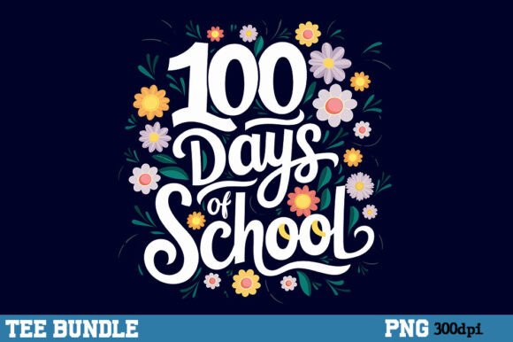 Boho Floral Graphics for 100 Days Crafts
