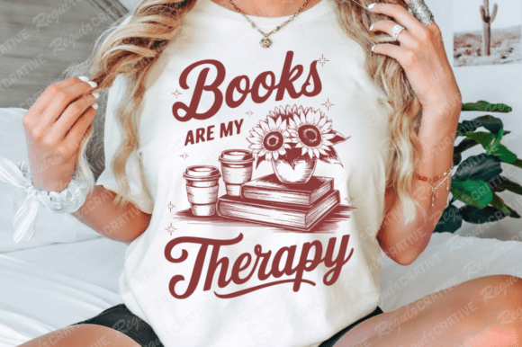 Books Are My Therapy SVG: Floral Graphics for Crafts