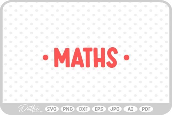 Maths School Graphics for Crafts & Design