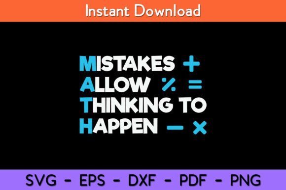 Mistakes Allow Thinking Happen Vintage Graphics for Crafts