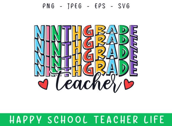 Ninth Grade Teacher Life Kindergarten Graphics for Crafts