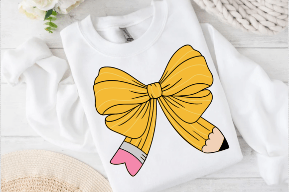 Pencil Coquette Bow SVG: Graphics for Crafts