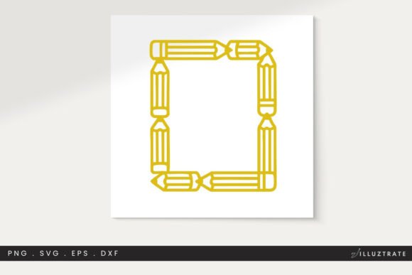 Pencil Frame SVG: Graphics for Crafts