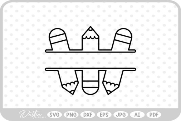 Review: Pencil School Stationary SVG PNG DXF for Embroidery