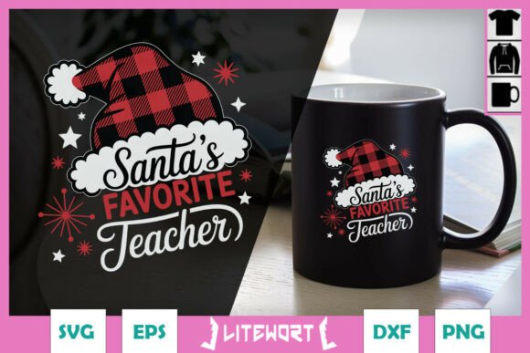 Santa’s Favorite Teacher SVG: Graphics for Crafts
