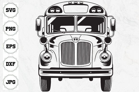 School Bus Graphics for Crafts & Branding