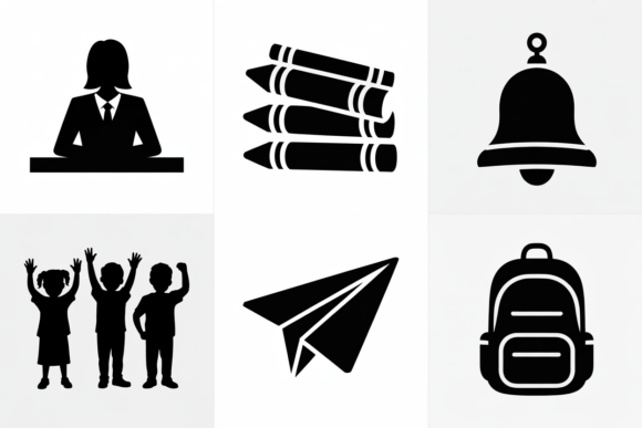 School Icons SVG Bundle: Graphics for Crafts