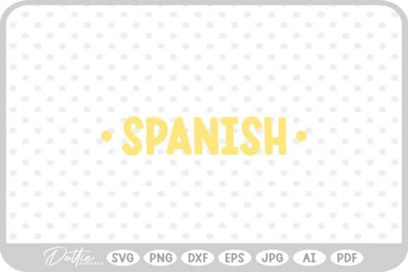 Spanish School Subject Graphics for Crafts