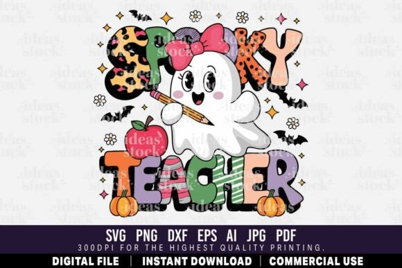 Spooky Teacher Ghost SVG: Graphics for Crafts
