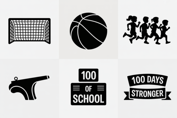 Sports & School Graphics Bundle for Crafts