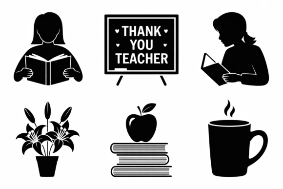 Teacher Icons SVG for Crafts & Graphics